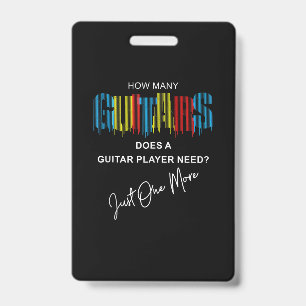 Crachá Quantas Guitarras Um Guitarrista Precisa Apenas Em