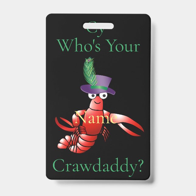 Crachá Quem é o seu Crawdaddy? Thunder_Cove (Frente)