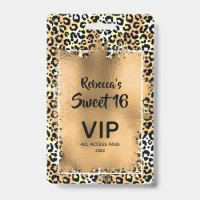 Quic Leopard Sweet 16.º Aniversário Convite VIP Pa