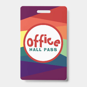 Crachá Rainbow Hall Pass para Professores Escolares