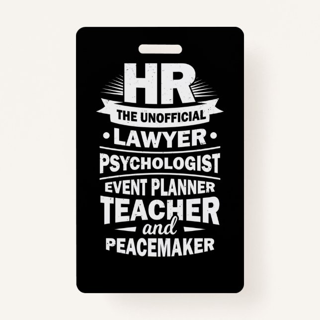 Crachá Recursos humanos orgulhosos (Frente)