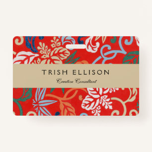 Crachá Red Hawaiian Japan Kimono