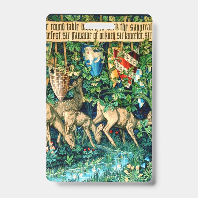 Crachá Rei Medieval Arthur William Morris (Frente)