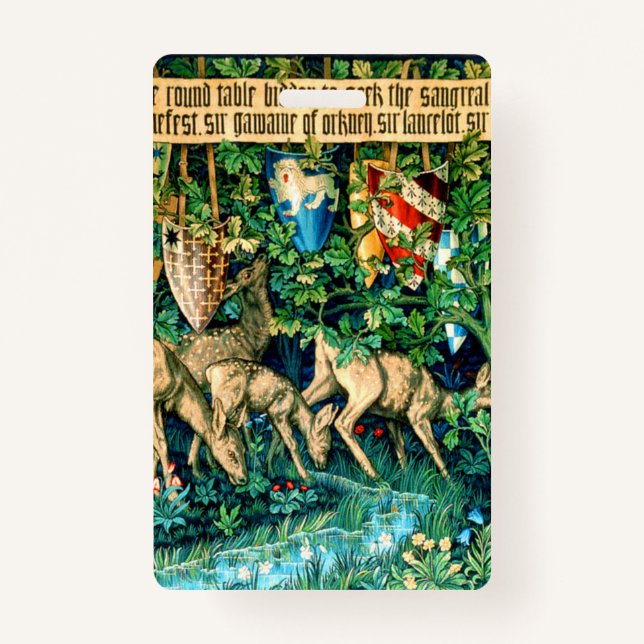 Crachá Rei Medieval Arthur William Morris (Frente)