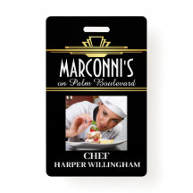 Crachá Restaurante Chef Lanyard