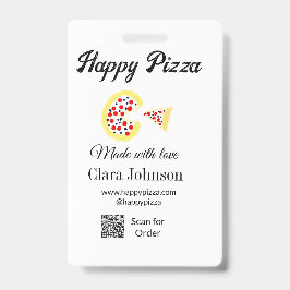 Crachá Restaurante de pizza café pizzaria digitalize códi