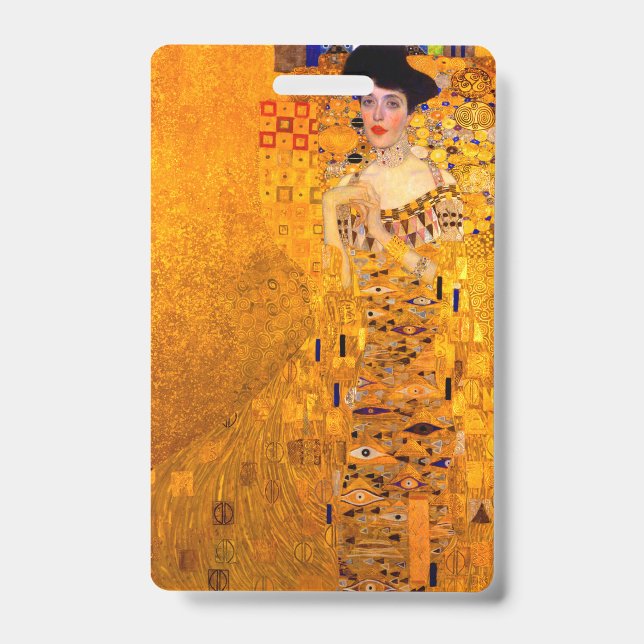 Crachá Retrato de Gustav Klimt de Adele Bloch Bauer (Frente)