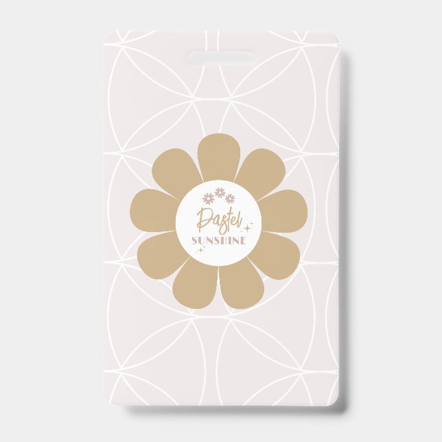 Crachá Retro Elegante Blush Pink Business (Front)