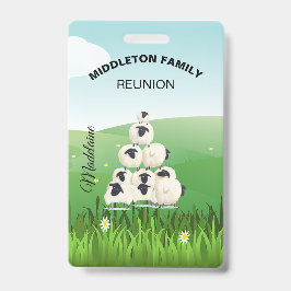 Crachá Reunião Familiar Reunindo Ovelhas Negras Divertida