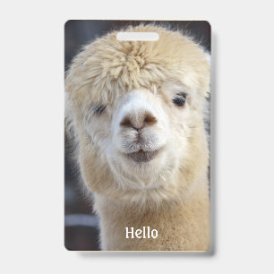 Crachá Rosto de alpaca fofo