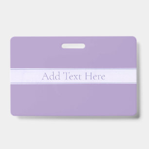 Crachá Roxo de Lavanda Leve Elegante Personalizável