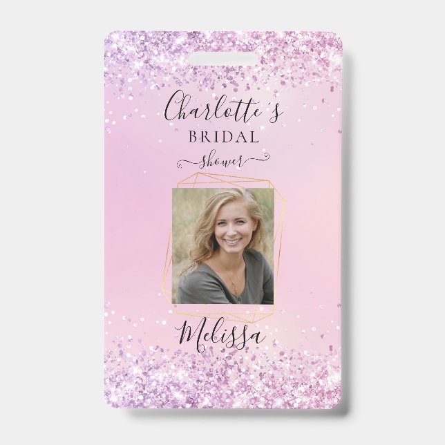 Crachá Roxo (Imitar) de Brilho Moderno (Front)