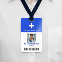 Royal Blue Hospital Employee Bar Code ID
