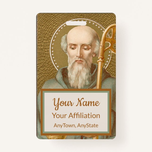 Crachá Rua. Bento da Nursia (JM 07; Estilo 2) (Frente)