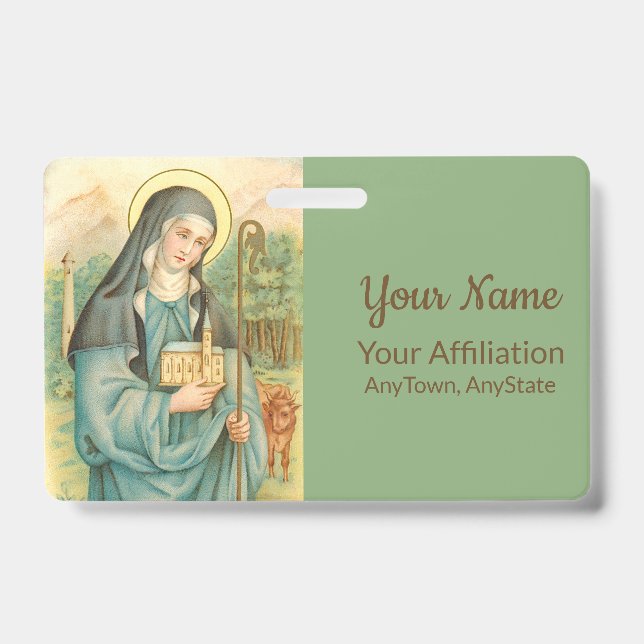 Crachá Rua. Brigid da Irlanda (M 014) (Frente)