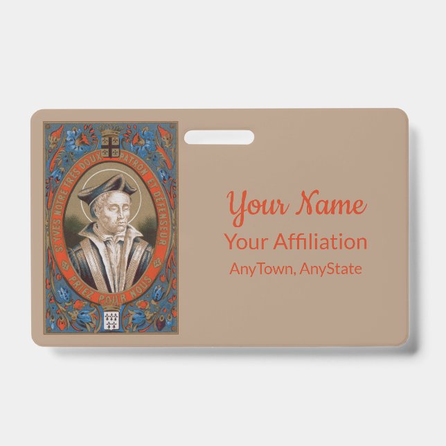 Crachá Rua. Ivo de Kermartin (M 005) (Frente)