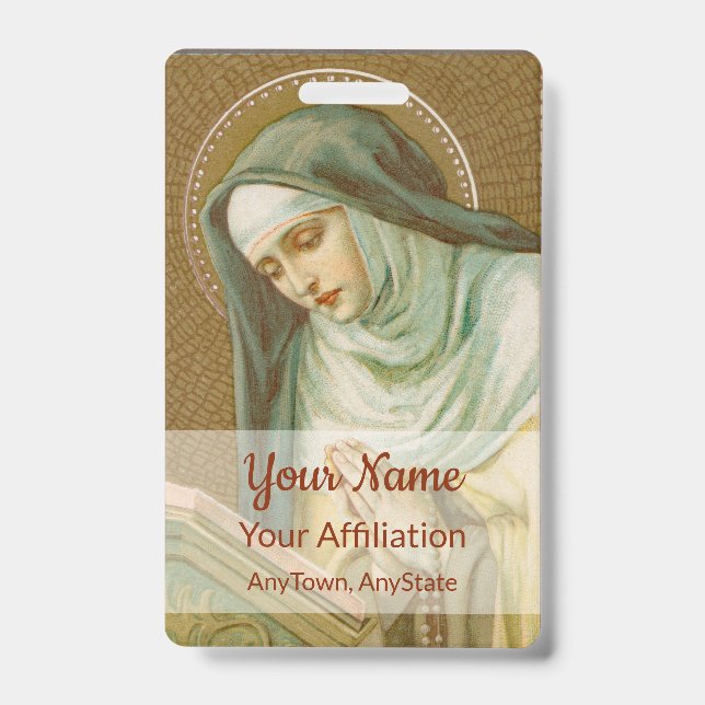 Crachá Rua. Mary Magdalene de Pazzi (JM 45) (Estilo 1) (Frente)