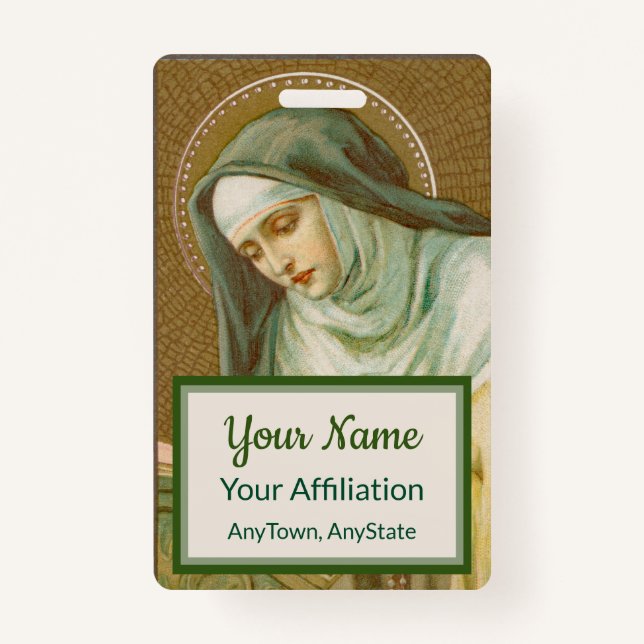 Crachá Rua. Mary Magdalene de Pazzi (JM 45) (Estilo 2) (Frente)