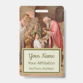 Crachá Rua. Tarcisius recebendo o Eucarista (BL 02)