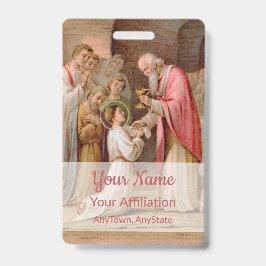 Crachá Rua. Tarcisius recebendo o Eucarista (BL 02)