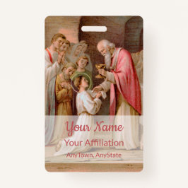 Crachá Rua. Tarcisius recebendo o Eucarista (BL 02)