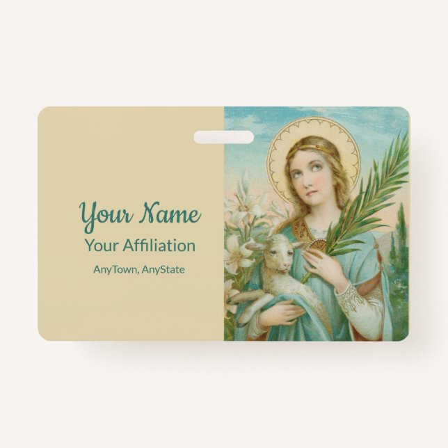 Crachá Ruas. Agnes de Roma (MH 01) (Verso)