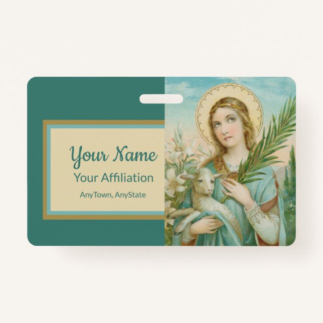 Crachá Ruas. Agnes de Roma (MH 01) (Frente)