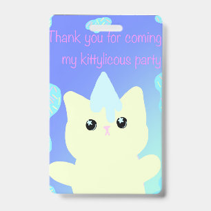 Crachá Sacos de Favor de Aniversário Caticorn