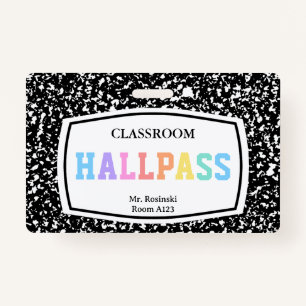 Crachá sala de aulas do livro de composição