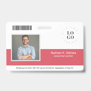 Crachá Segurança da Empresa para ID de Foto Personalizada