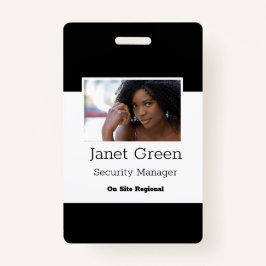 Crachá Segurança da Empresa para ID de Foto Personalizada
