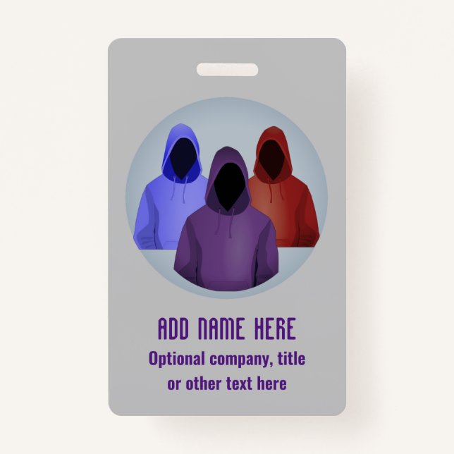 Crachá Segurança de Informações - Hackers Éticos de Hoodi (Frente)