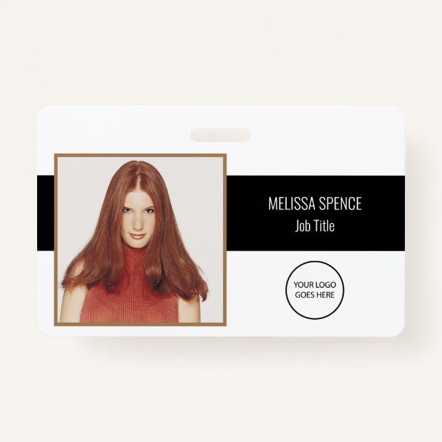 Crachá Segurança do logotipo da empresa para identificaçã (Frente)