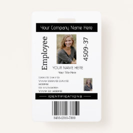 Crachá Segurança Personalizada e Simples da Empresa para