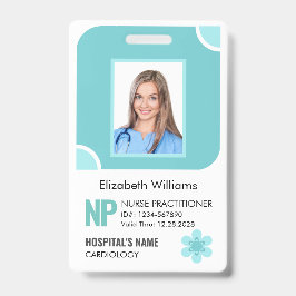 Crachá Segurança personalizável de ID de foto do enfermei