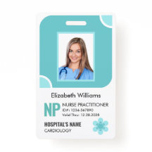 Segurança personalizável de ID de foto do enfermei