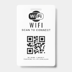 Crachá Senha Wifi Verificação de código QR para conexão
