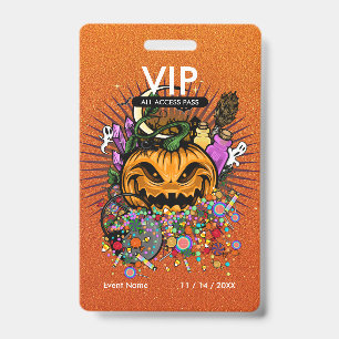 Crachá Senhora Halloween VIP Todos os Acessos Passagem Ab