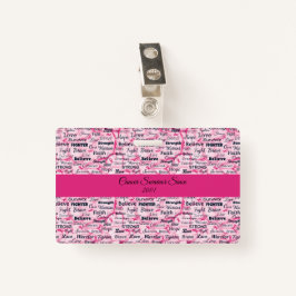 Crachá Sensibilização para o Sobrevivência do Câncer da M