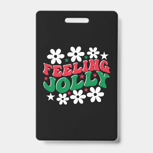 Crachá Sentimento de Presente de Natal Alegre