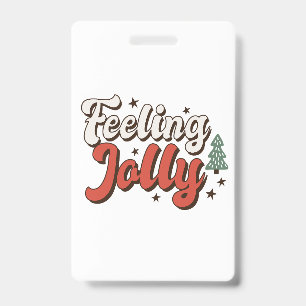 Crachá Sentimento de Presente de Natal Alegre