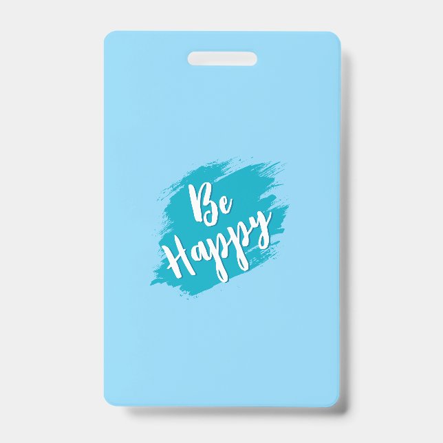 Crachá ser feliz texto (Frente)