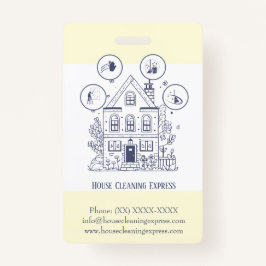 Crachá Serviços domésticos de limpeza de casas encantador