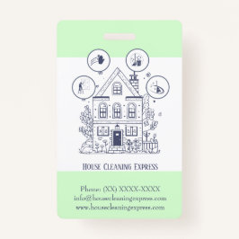 Crachá Serviços domésticos de limpeza de casas encantador