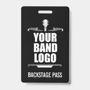 Crachá Seu logotipo de Banda no backstage