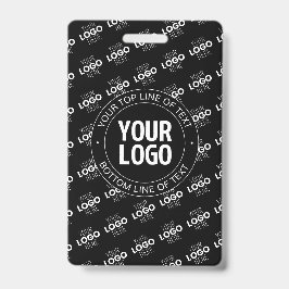 Crachá Seu logotipo e texto personalizável com padrão de