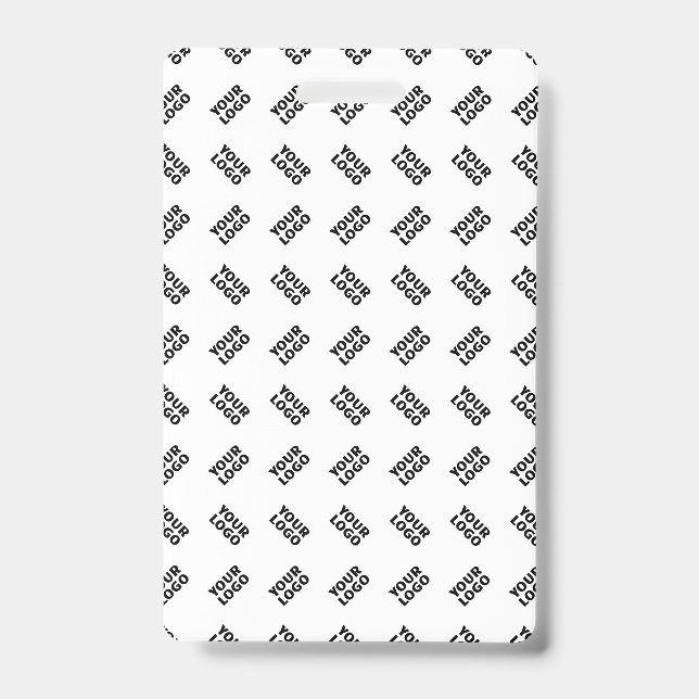 Crachá Seu Logotipo | Padrão Simples Alternado e Repetiti (Frente)