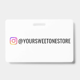 Crachá Seu nome no Instagram & ID do ícone da mídia socia