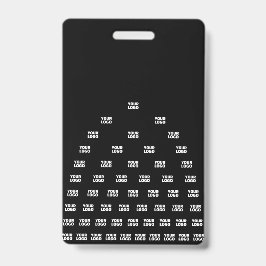 Crachá Seu padrão de arco exclusivo do logotipo | Preto (