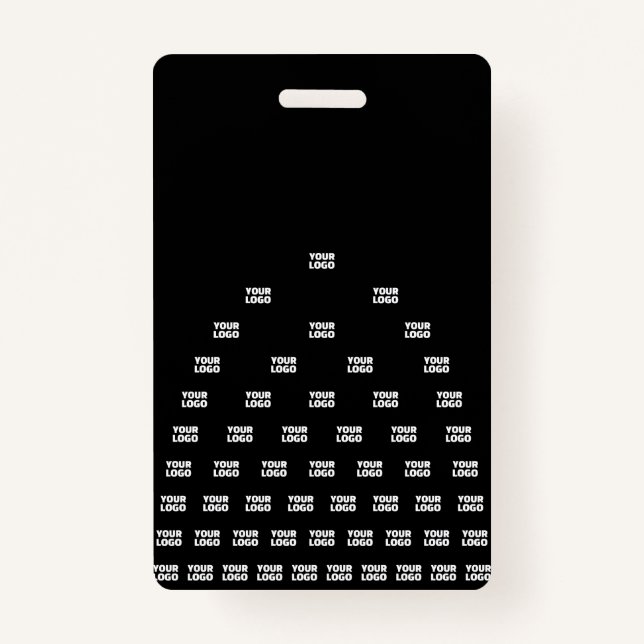 Crachá Seu padrão de arco exclusivo do logotipo | Preto ( (Frente)